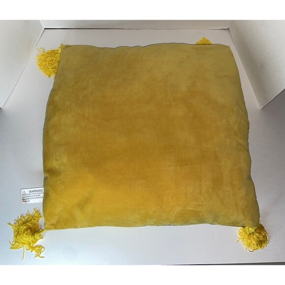 Harry Potter Hufflepuff Crest Logo Tassled Throw Pillow 17” Honey badger - Picture 7 of 7